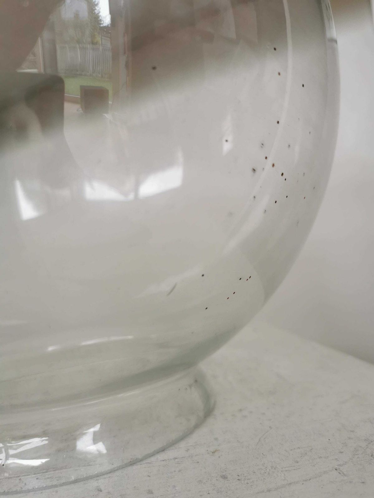 1 Of 10 Large 11,8" Clear Sphere Glass Bulb With Hole / Spare Part For Chandelier Lamp Light Lightning Accessories /Globe/ Original Vintage photo for sale