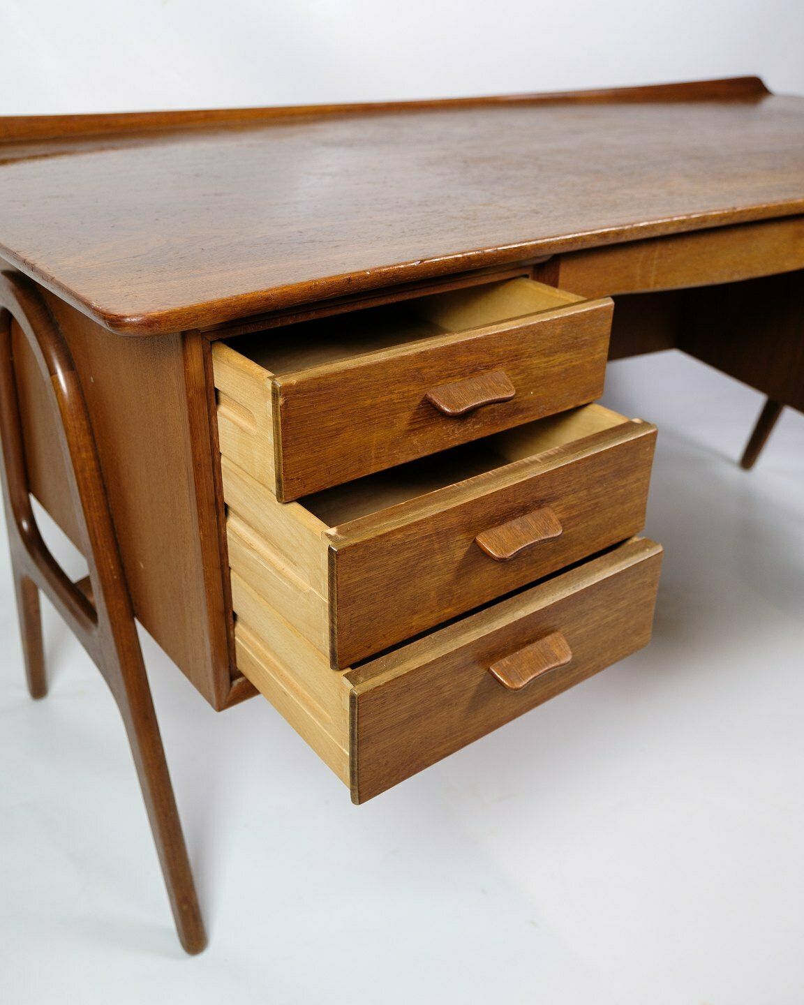 Desk In Teak Wood By Svend Aage Madsen For Sigurd Hansen From 1960s photo vinterior