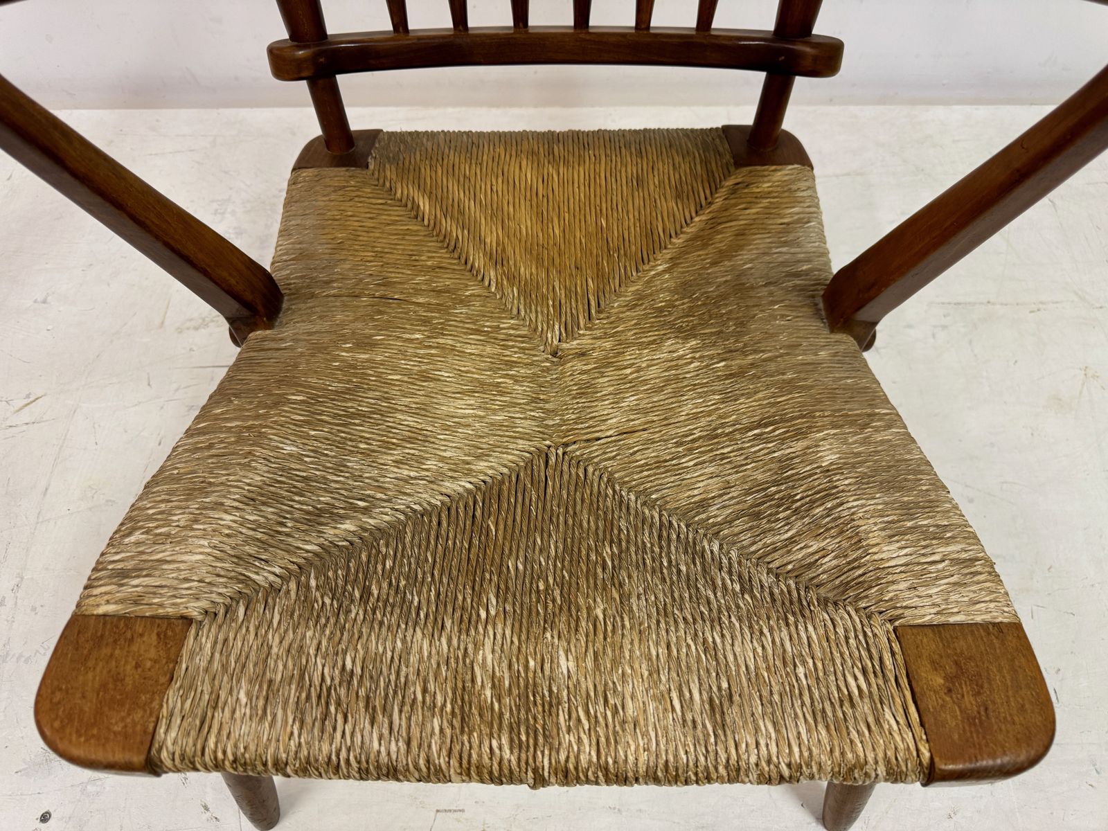photo furniture 1950s Dutch Stick Back And Rush Seat By De Ster Gelderland