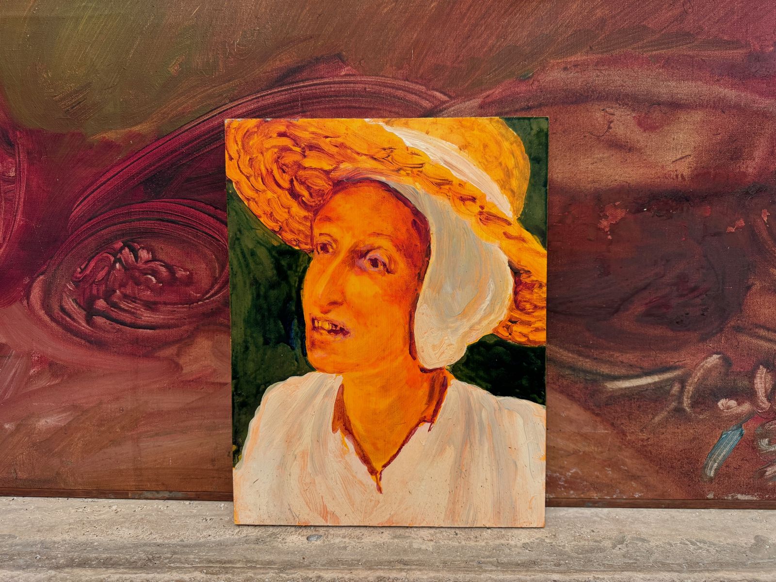 "Peasant Woman" Tempura Painting By Sigrid Holmwood photo Art