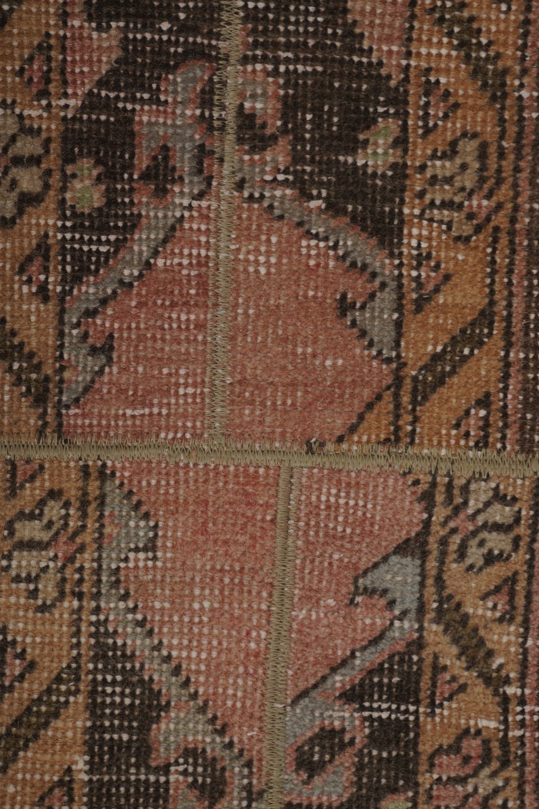 1960s Turkish Oushak Extra Long And Wide Runner   Stair Tread 1'7'' X 20'8'' photo vintage