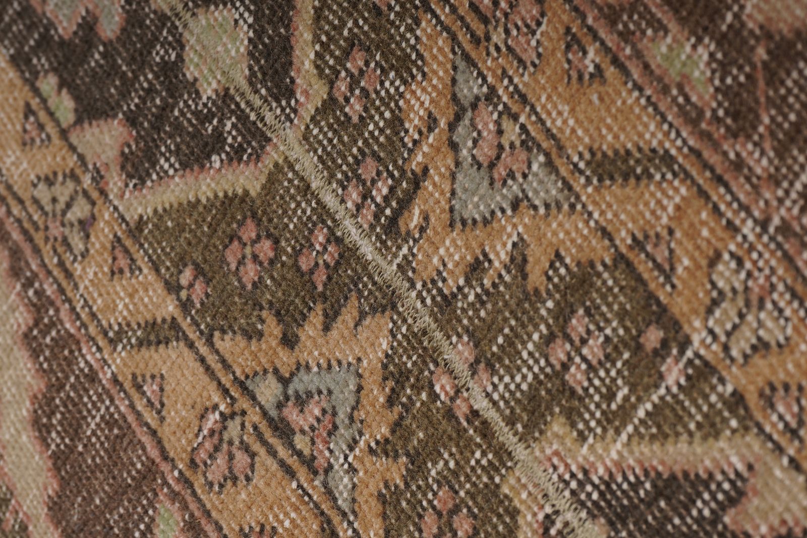 photo for sale 1960s Turkish Oushak Extra Long And Wide Runner   Stair Tread 1'7'' X 20'8''