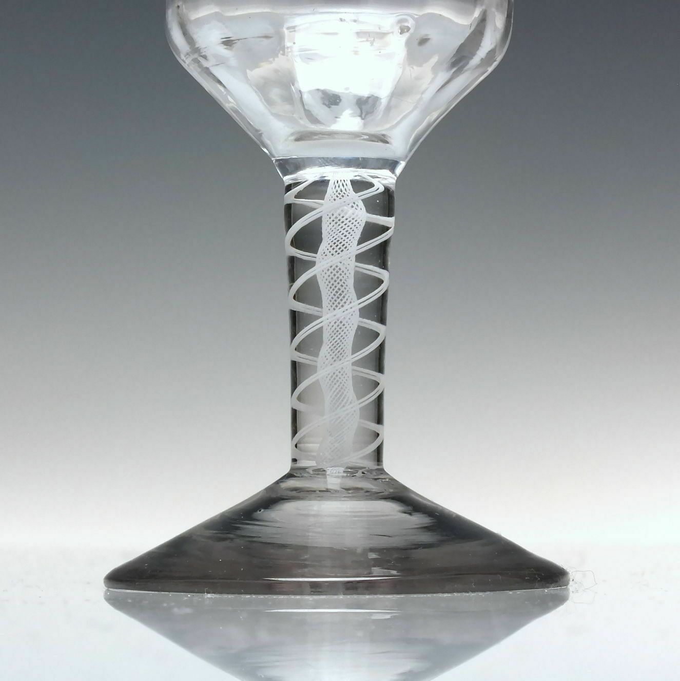 18th Century Opaque Twist Short Wine Glass C1760 photo 195.0