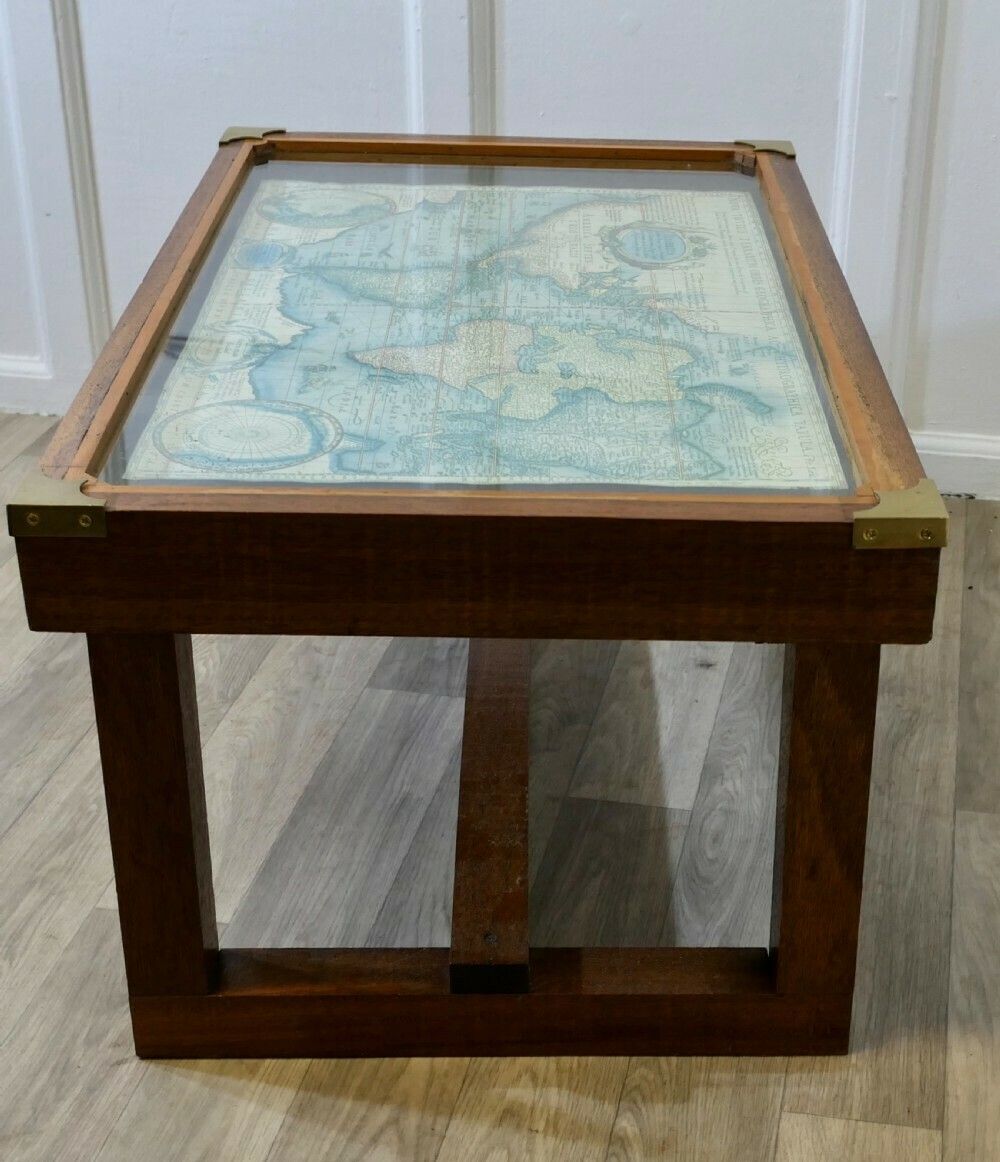 1960s Jansen Campaign Style Coffee Table photo vinterior