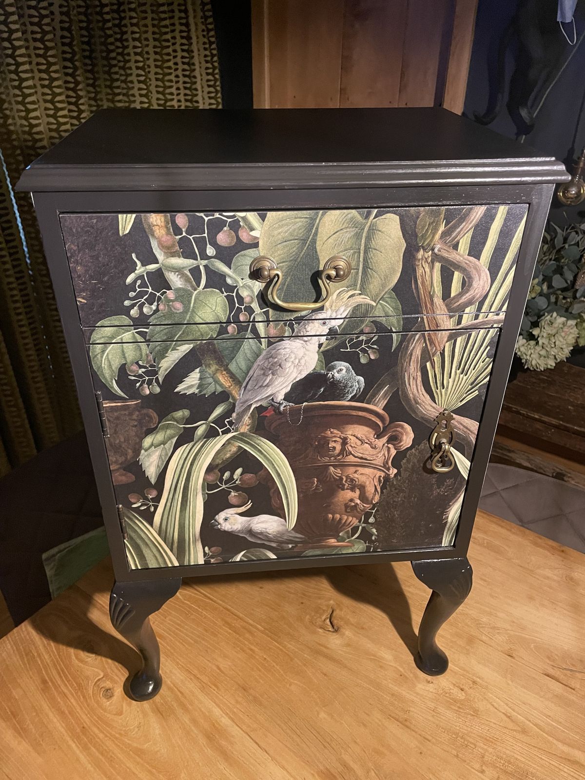 Upcycled Cabinet In Mind The Gap Paper photo vintage