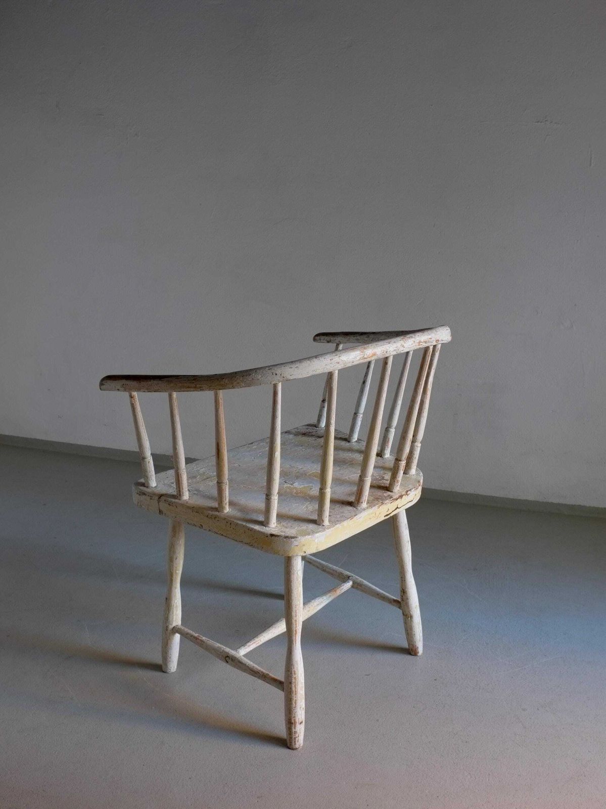 Wabi Sabi White Painted Armchair | Latvia | 1900s photo furniture