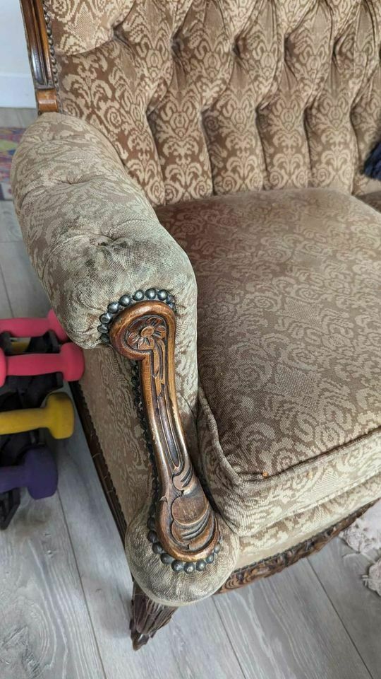 Antique Furniture Rococo Carved Louis Style 3 Seater Sofa photo buy