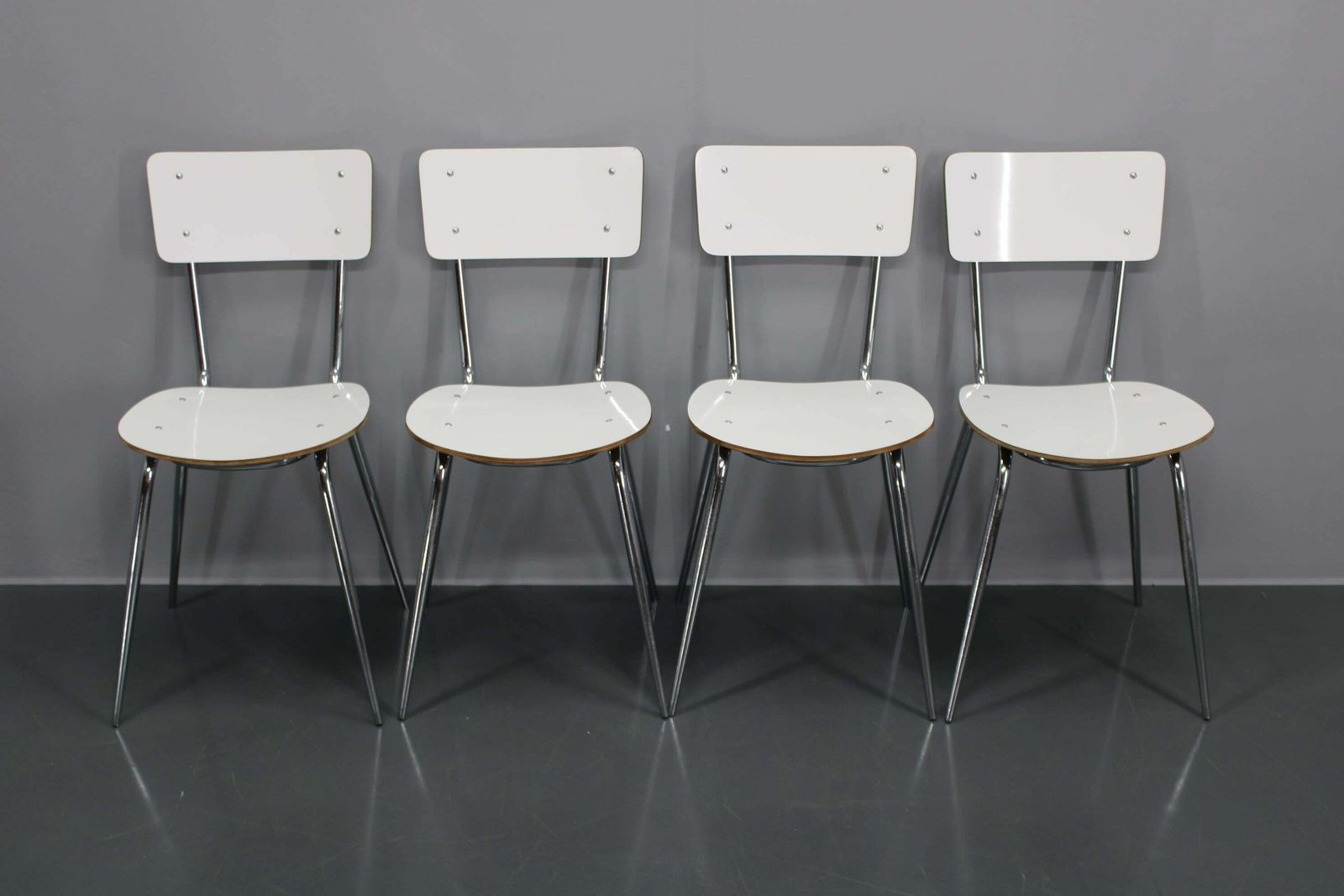 photo buy 1970s Set Of Four Dining Chairs And Table , Italy