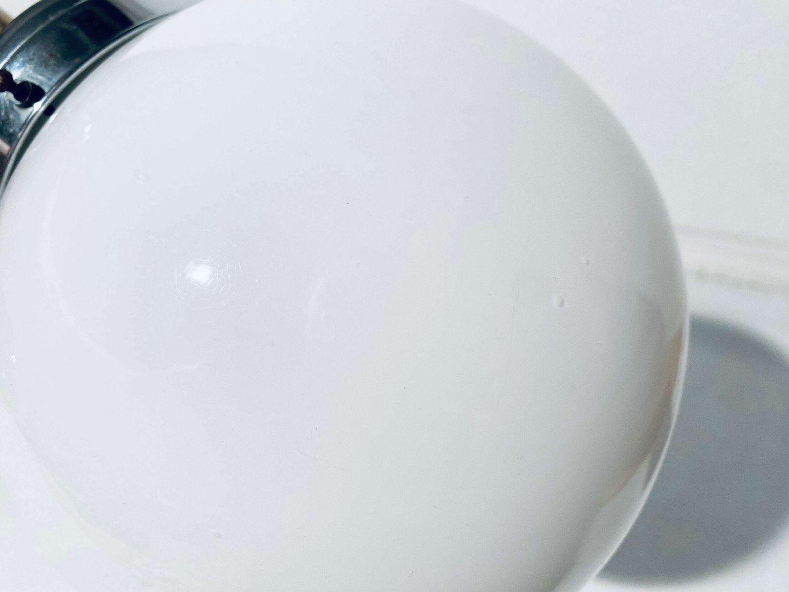 photo for sale Bauhaus Opaline Glass Bulb Hanging Lamp / 1920s   1950s Art Deco Interior Decor