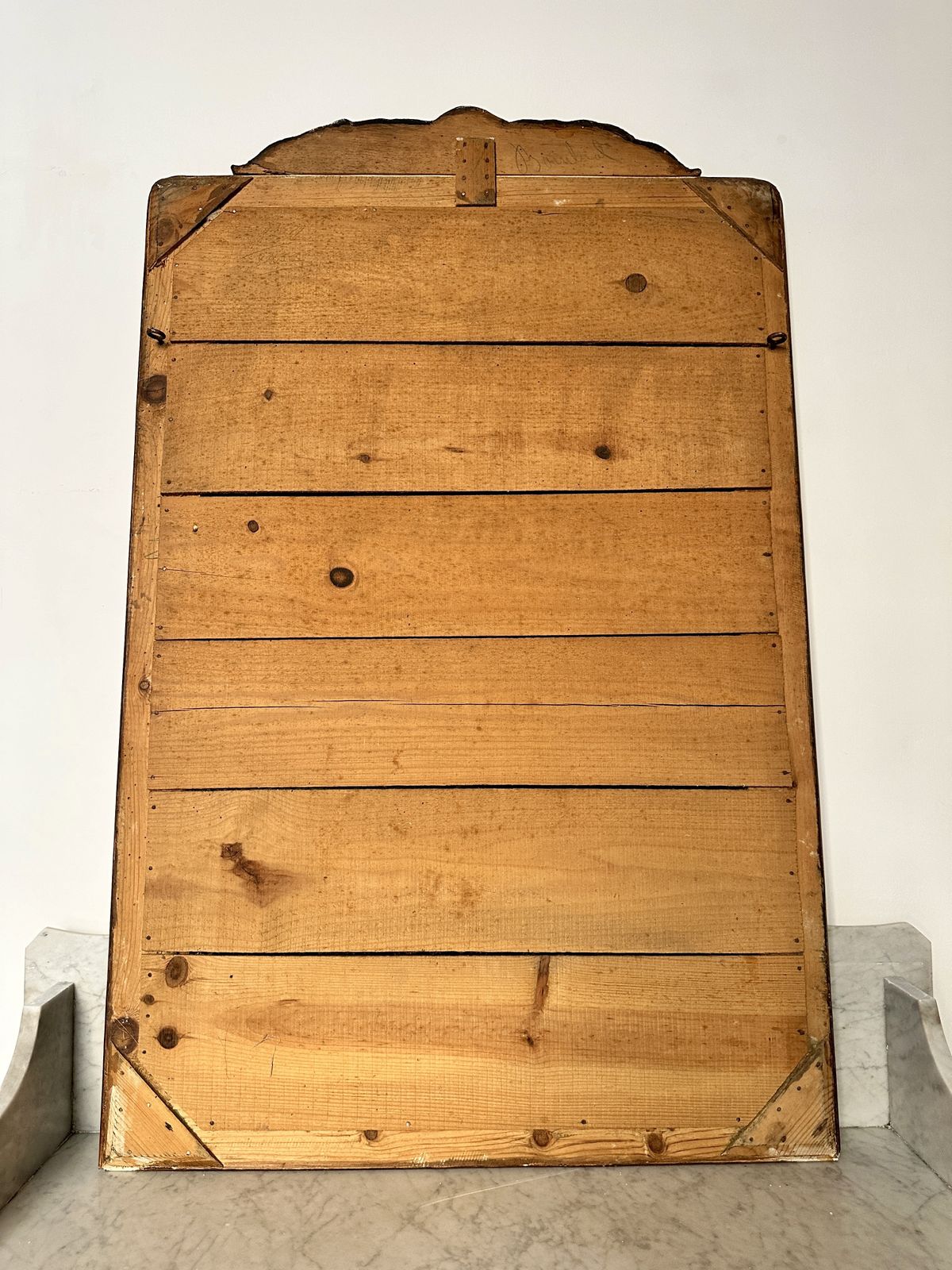 Large French Art Deco Fruitwood Mirror photo 625.0