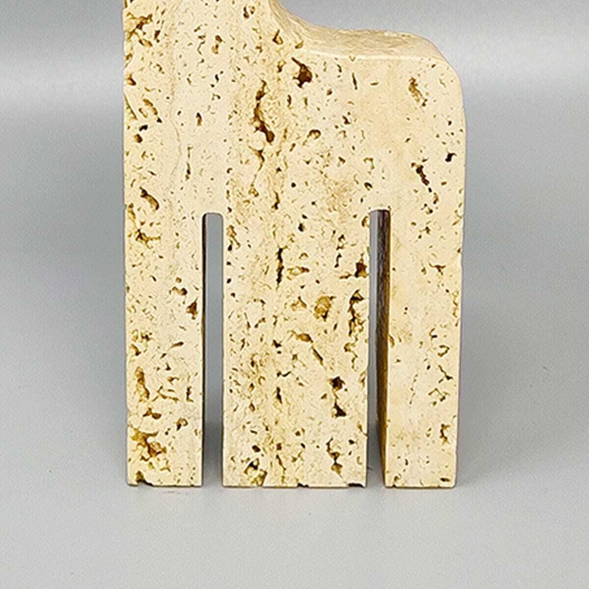 1970s Original Big Travertine Giraffe Sculpture By Enzo Mari For F.Lli Mannelli photo 382.0