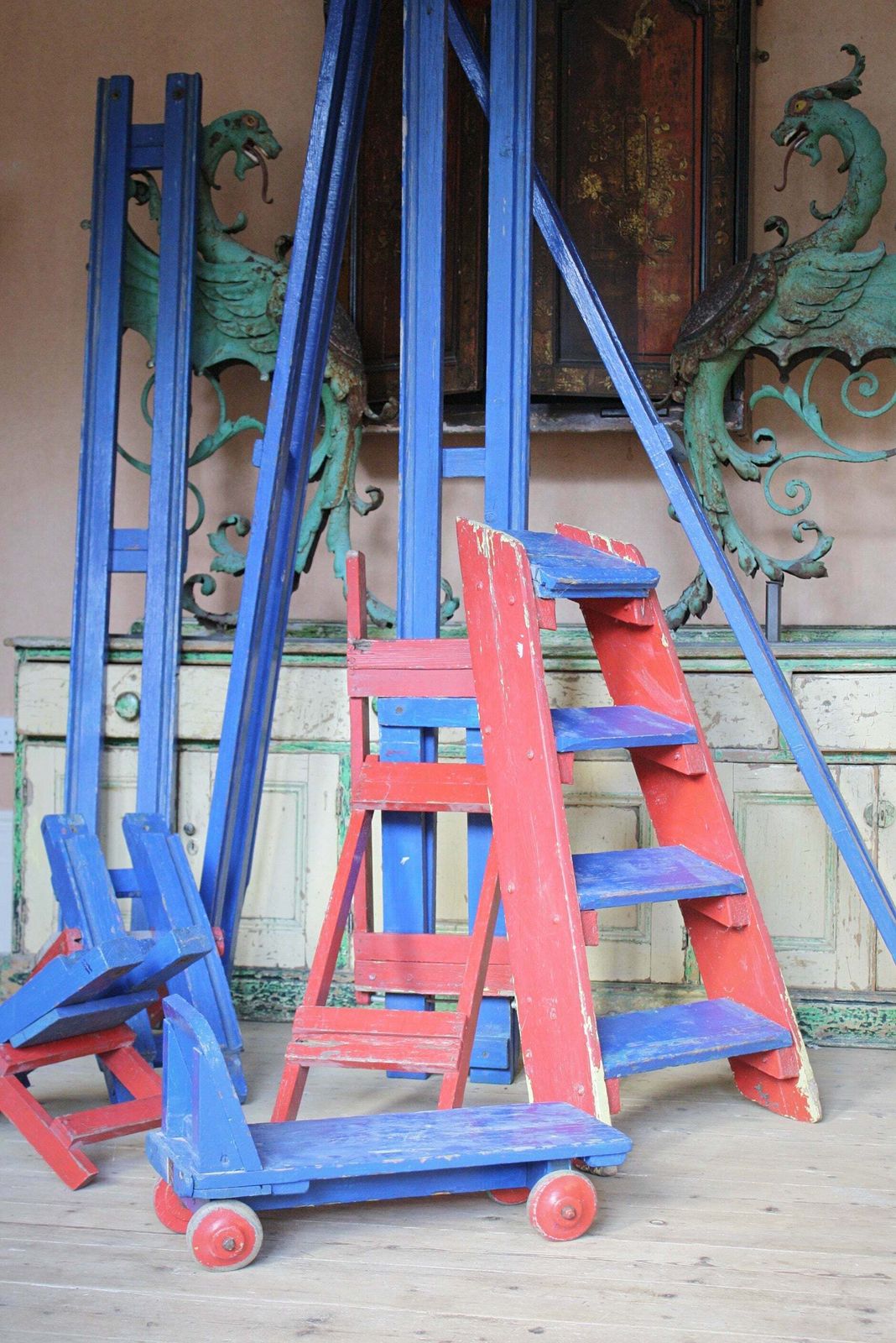 Circa 1940s English Showman's Mini Rollercoaster Travelling Fairground Circus photo furniture
