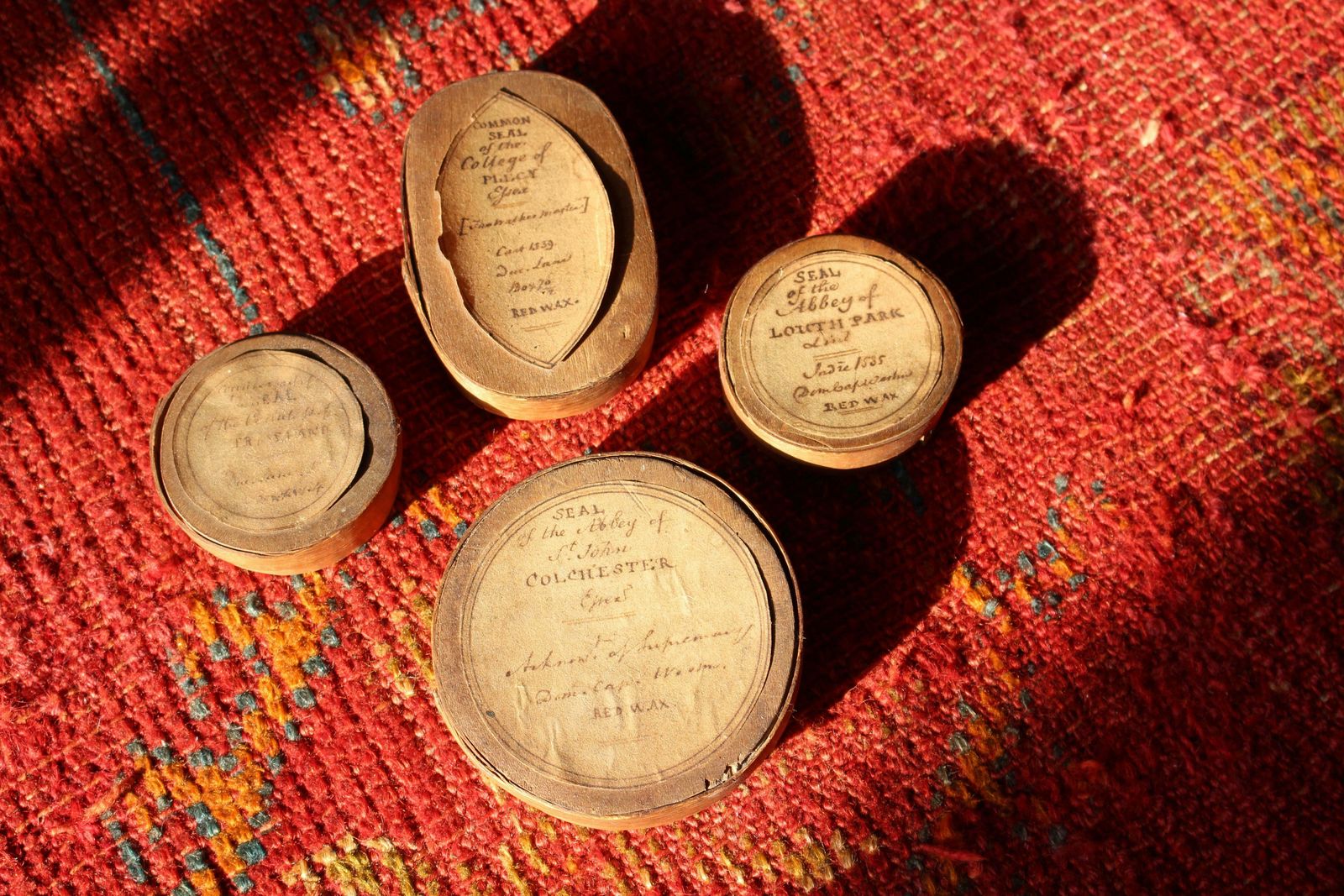 Collection Of Late 18th Century English Wax & Plaster Abbey & College Seals photo furniture