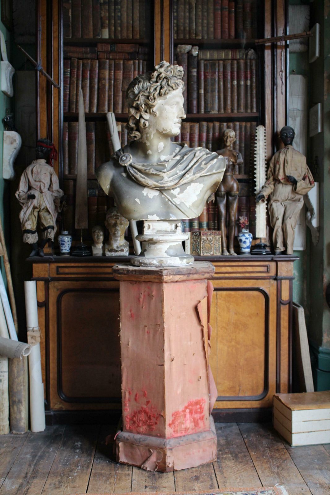 photo for sale 19th C Classical Plaster Bust Apollo By Louis Brugiotti London Grand Tour