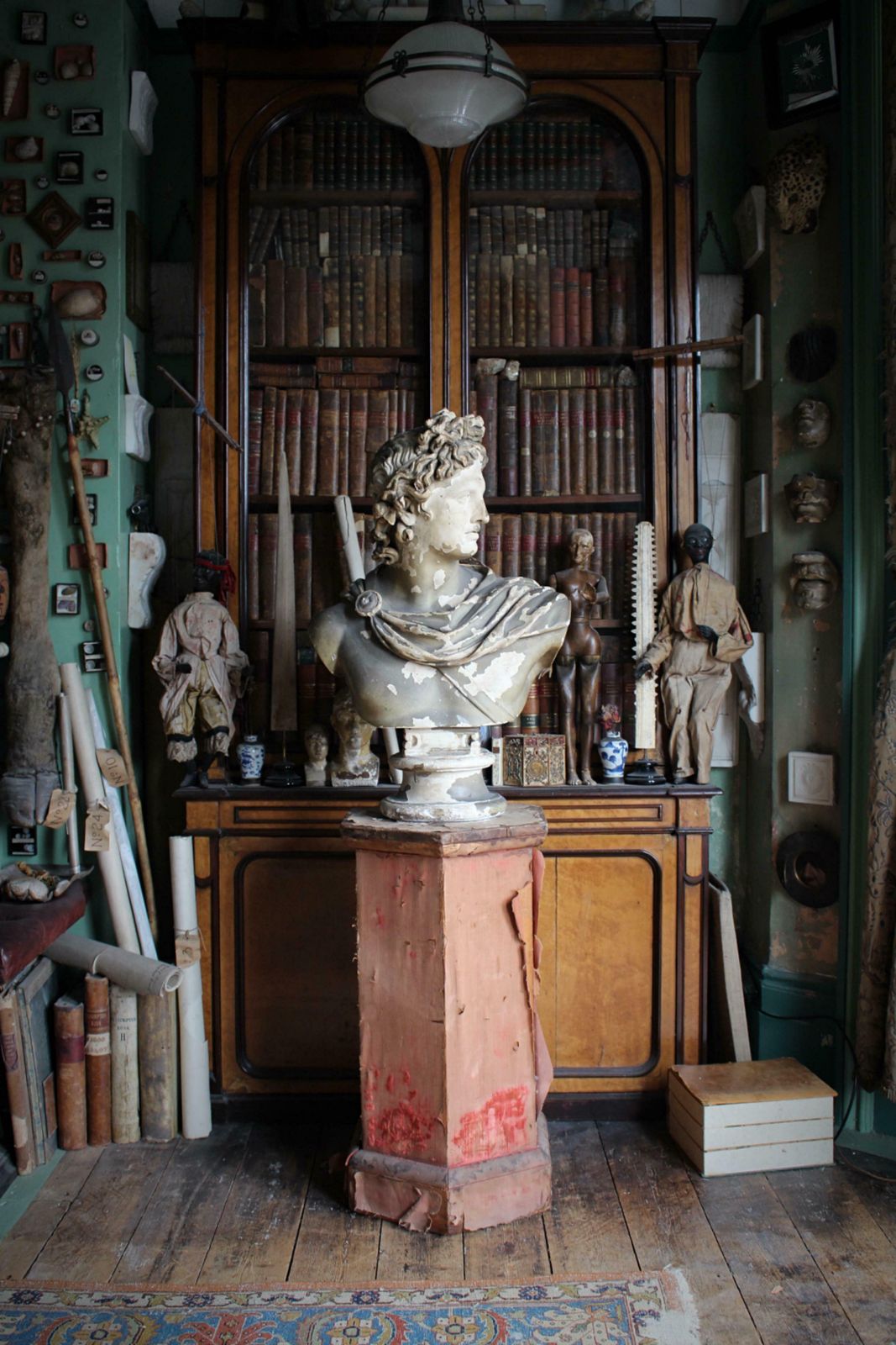 Art 19th C Classical Plaster Bust Apollo By Louis Brugiotti London Grand Tour photo