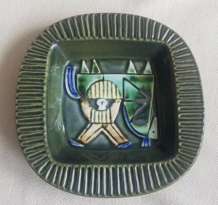 Ceramic Bowl And Poche Vide With Harlekin By Lisa Larsson For Gustavsberg, 1960s photo furniture
