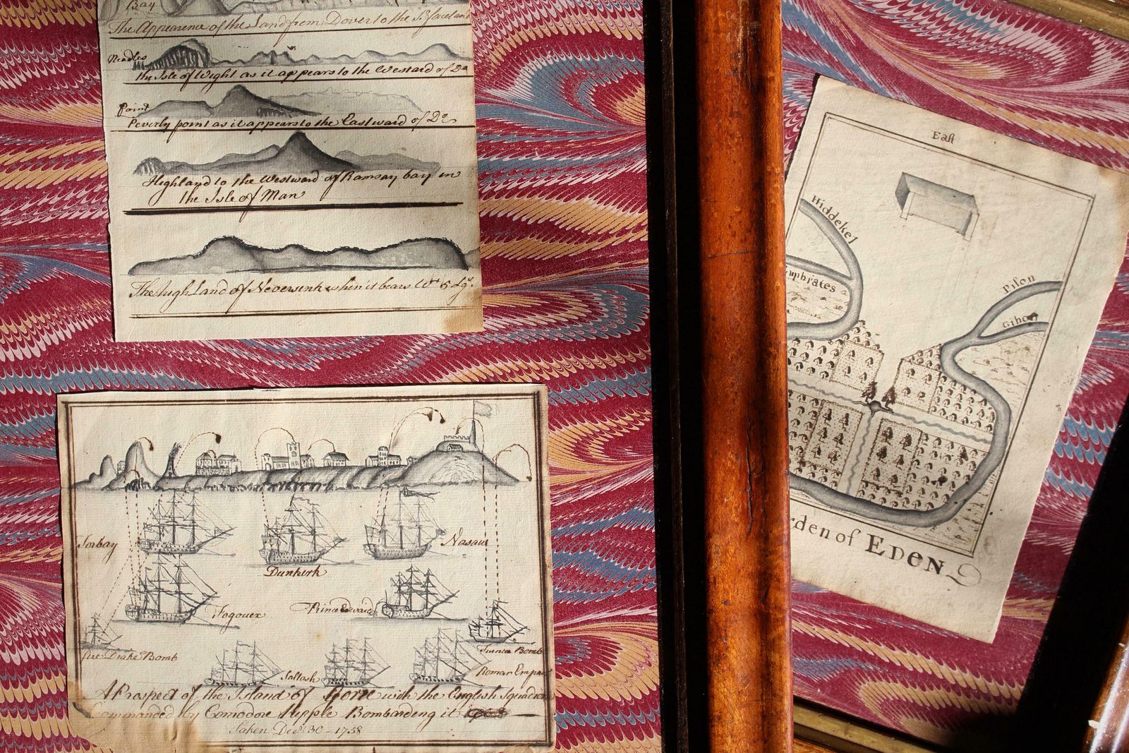 1743.0 Late 18th C Sailors Naval Maritime Nautical Folk Art Pen & Ink Sketch's photo