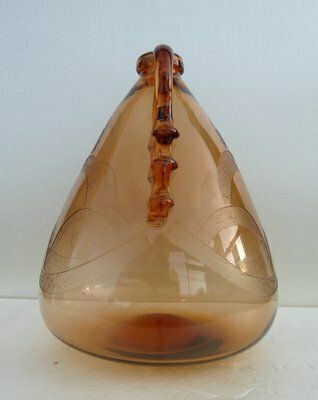 Italian Art Glass Art Deco Murano With Cameo Etched Pattern Vase Attributed To Cappellin Vittorio Zecchin photo 3083.0