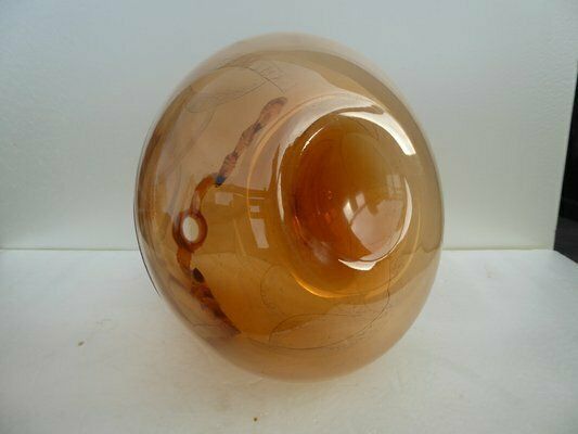 Italian Art Glass Art Deco Murano With Cameo Etched Pattern Vase Attributed To Cappellin Vittorio Zecchin photo vintage