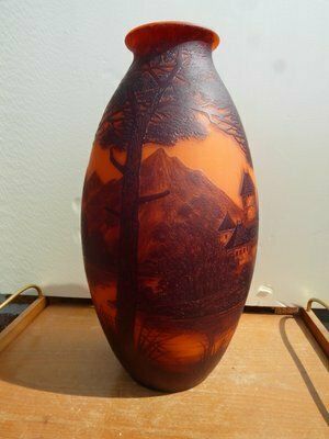 Large Glass Vase With Landscape By Richard For Loetz photo 2344.0