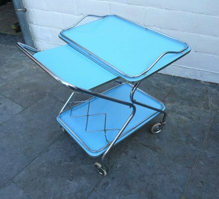 Trolley Bar Cart With Removeable Serving Tray From Torck, Belgium, 1960s photo 557.0