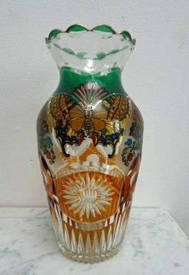 Czech Art Nouveau Bohemian Haida Vase Attributed To H. Pautsch, 1890s photo furniture
