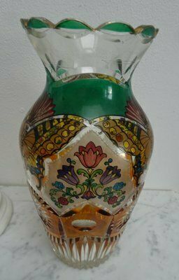 photo vintage Czech Art Nouveau Bohemian Haida Vase Attributed To H. Pautsch, 1890s