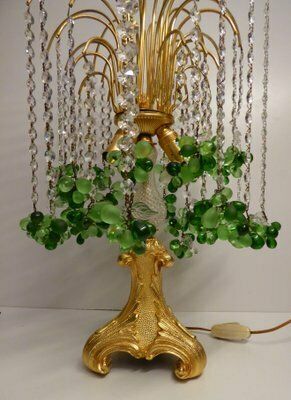 Waterfall Murano Table Lamp In Glass And Bronze, 1970s photo furniture