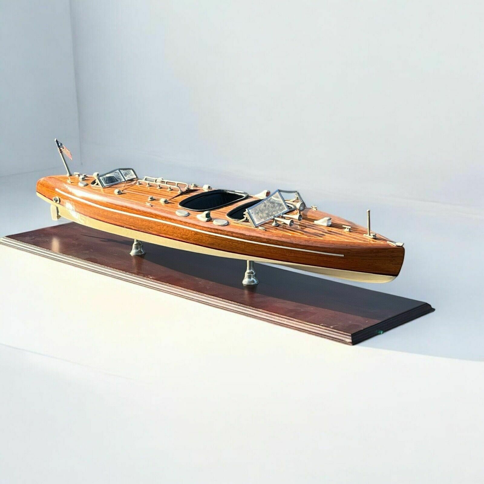 Large Highly Detailed Wooden Model Of A Boat photo 383.0