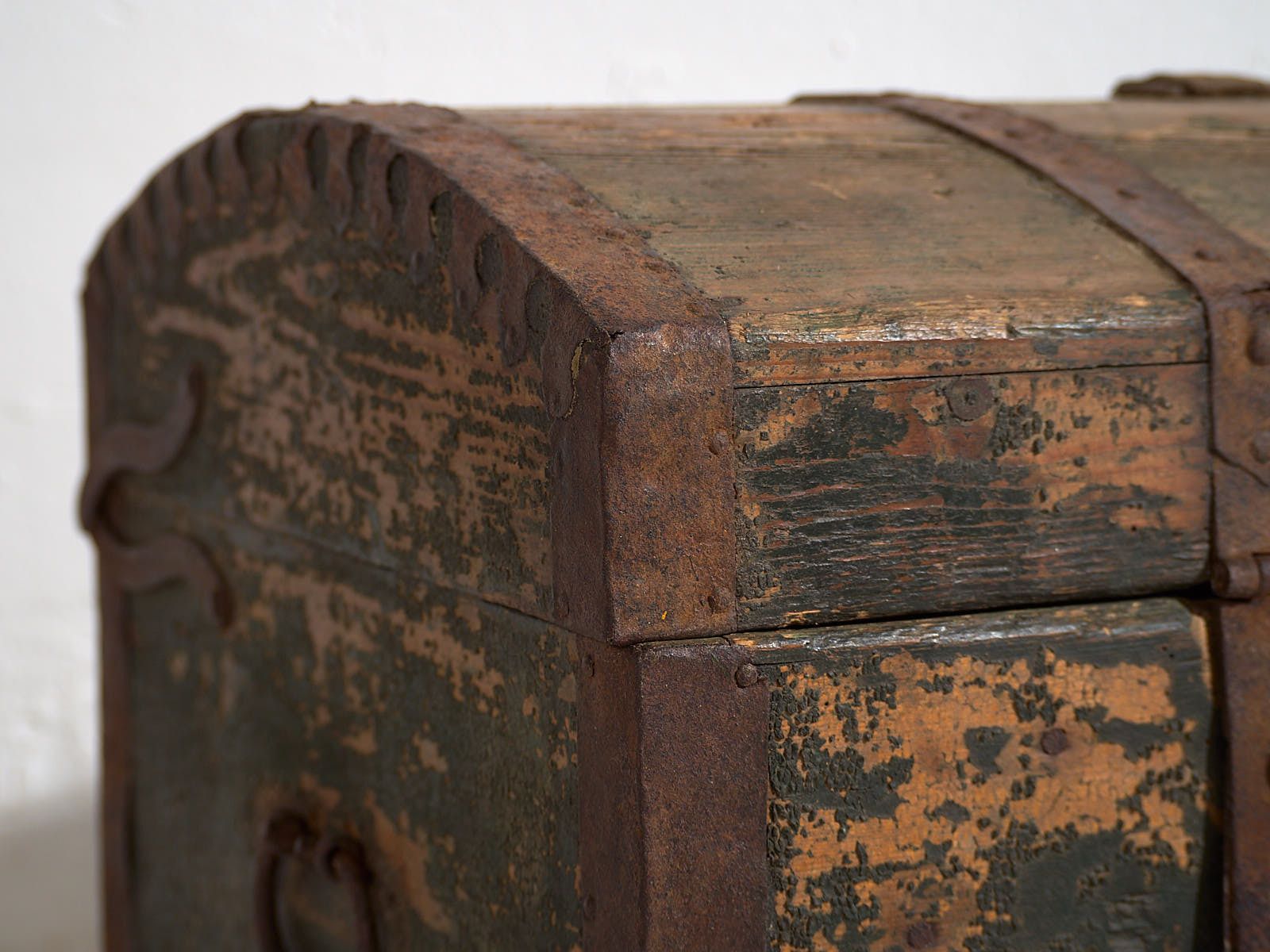 Antique Green Patina Antique Chest (C.1900) #32 photo for sale