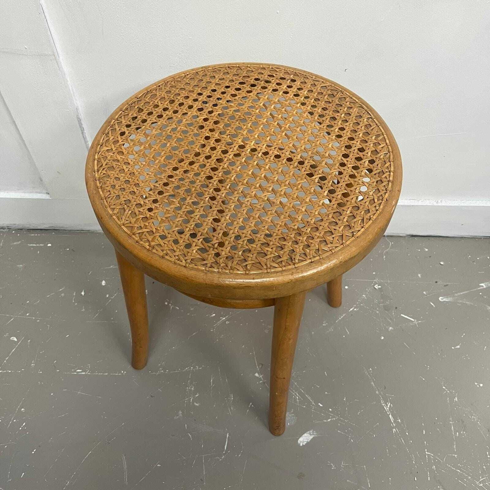 Beech Bentwood Cane Stool By Dinette photo 325.0