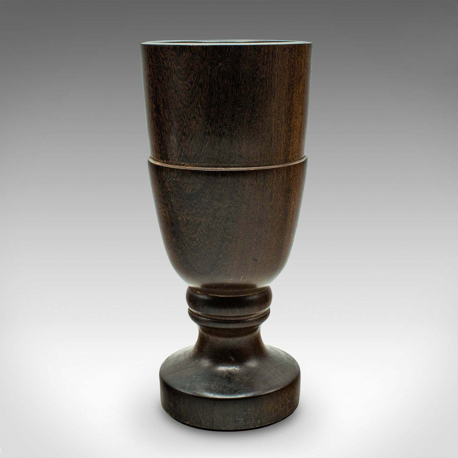Vintage Mortar And Pestle, English, Turned Walnut, Apothecary, Kitchen, C.1970 photo 295.0