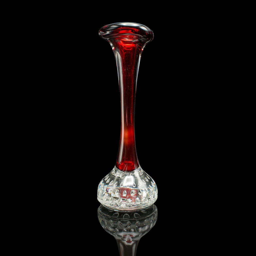 Small Vintage Scandinavian Posy Vase, Danish, Art Glass, Flower Sleeve, C.1970 photo for sale