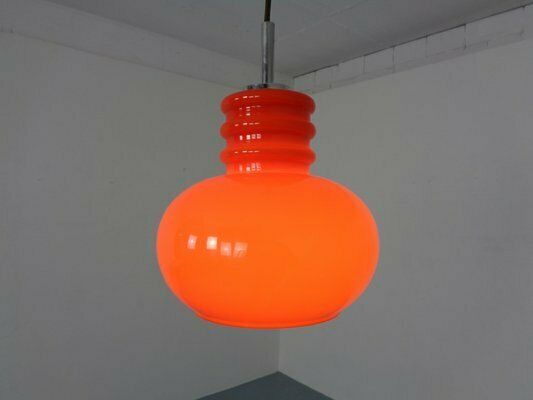 Glass Ceiling Lamp From Peill & Putzler, 1960s photo buy