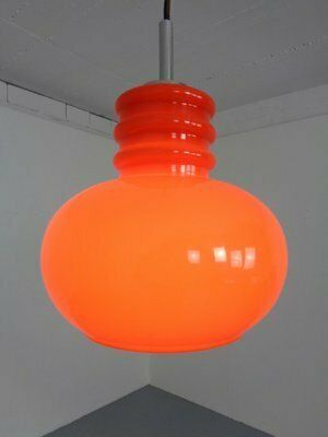 Glass Ceiling Lamp From Peill & Putzler, 1960s photo vintage