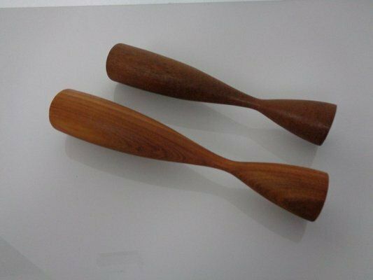 182.0 Danish Filigree Teak Candleholders, 1960s, Set Of 2 photo