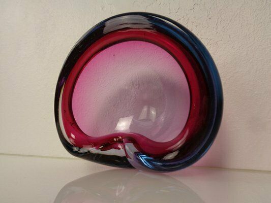 photo buy Sommerso Murano Glass Ashtray, Italy, 1960s