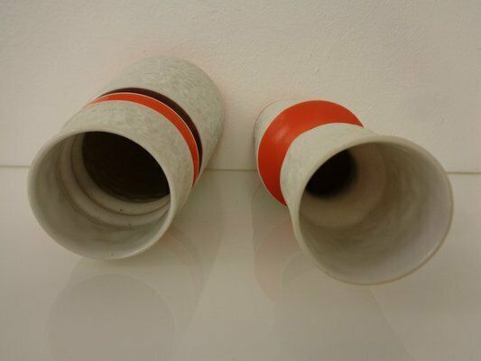Space Age Op Art Vases From Royal Kpm, 1960s, Set Of 2 photo vintage