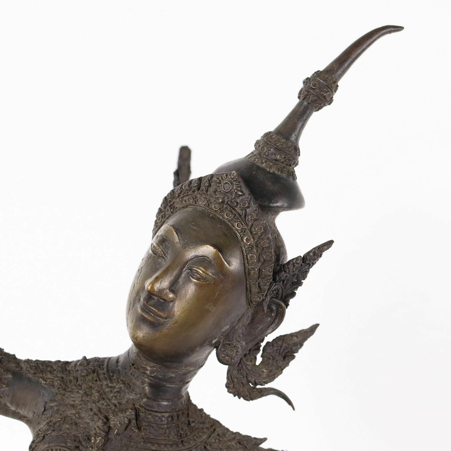 Antique Bronze Sculpture Nymph Thailand XX Century photo for sale