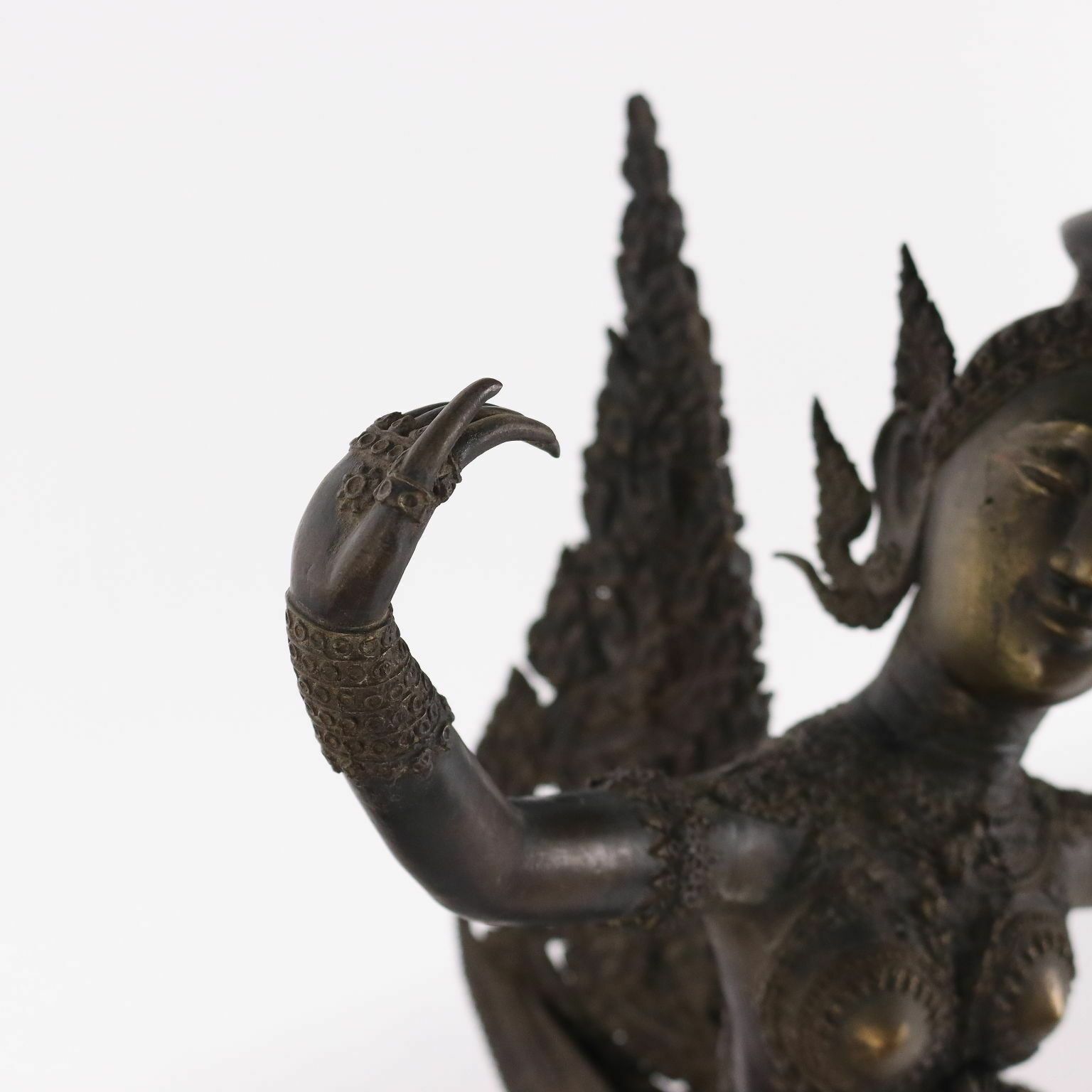 Antique Bronze Sculpture Nymph Thailand XX Century photo Art