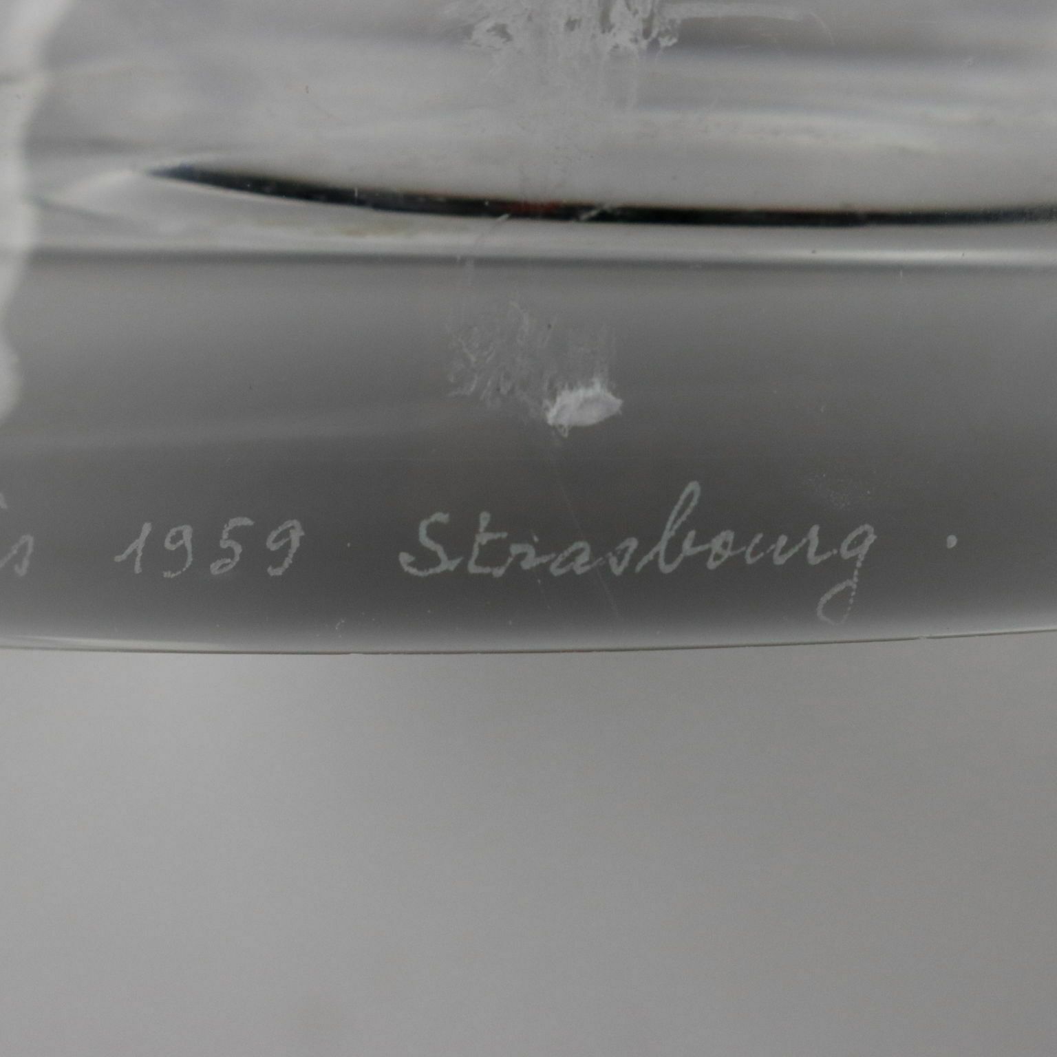 Vintage Bucket Daum Crystal France 1950s photo 200.0