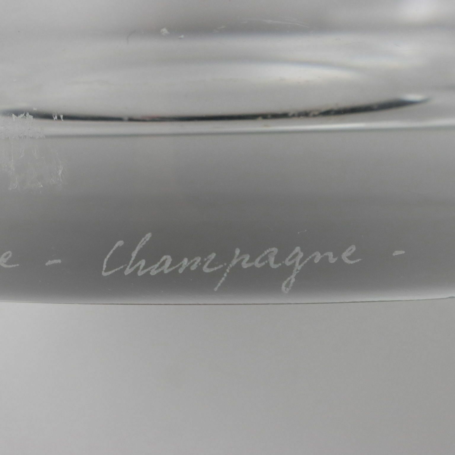 Vintage Bucket Daum Crystal France 1950s photo buy