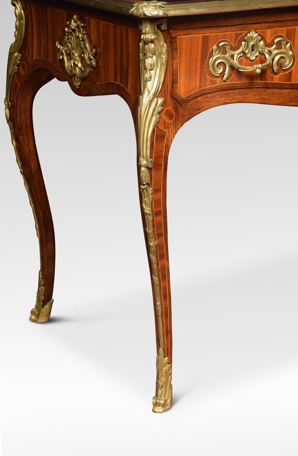 19th Century Bronze Mounted Tulipwood And Rosewood Crossbanded Bureau Plat photo 10500.0
