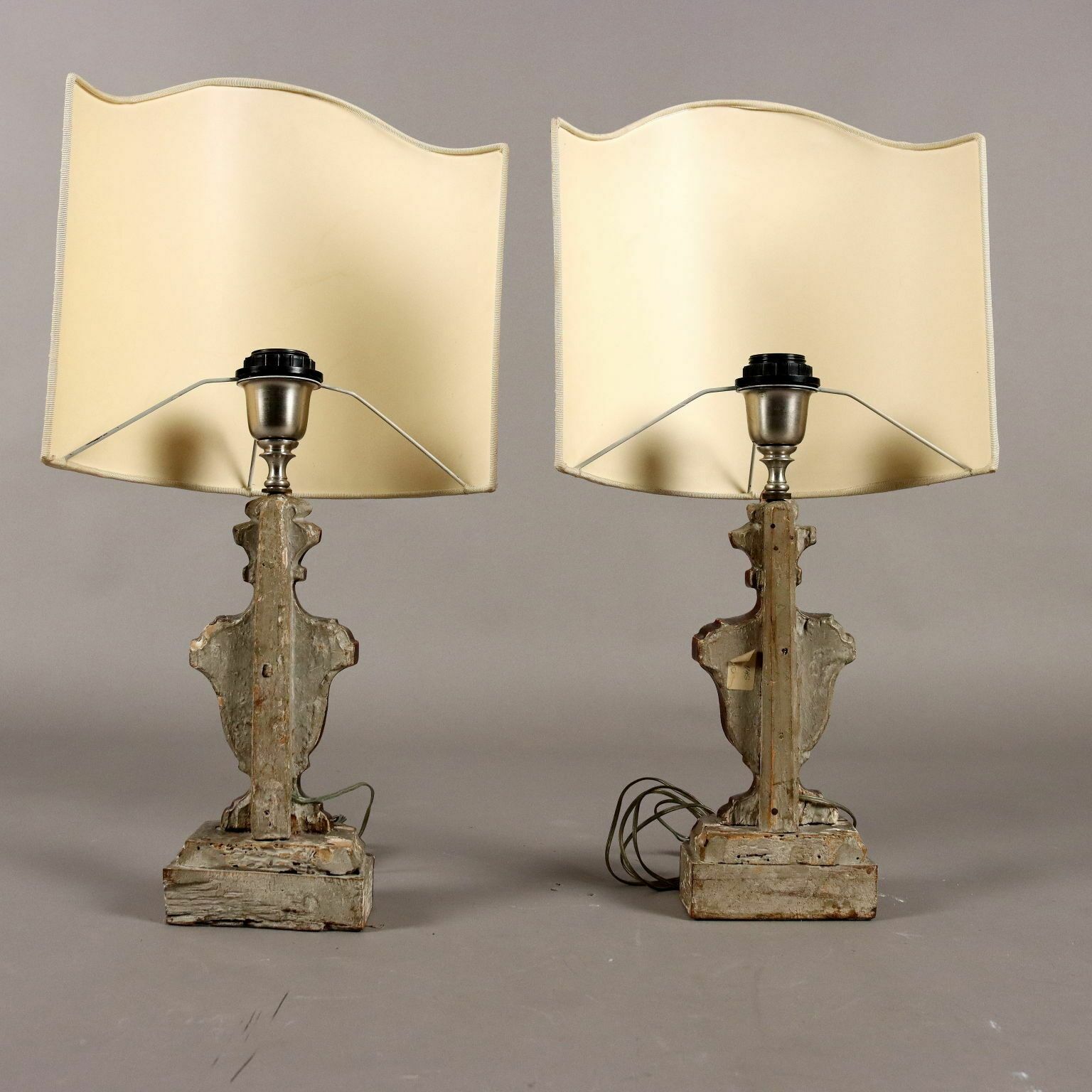 Antique Vases For Lights Bas Relief Linden XIX Century photo 530.0