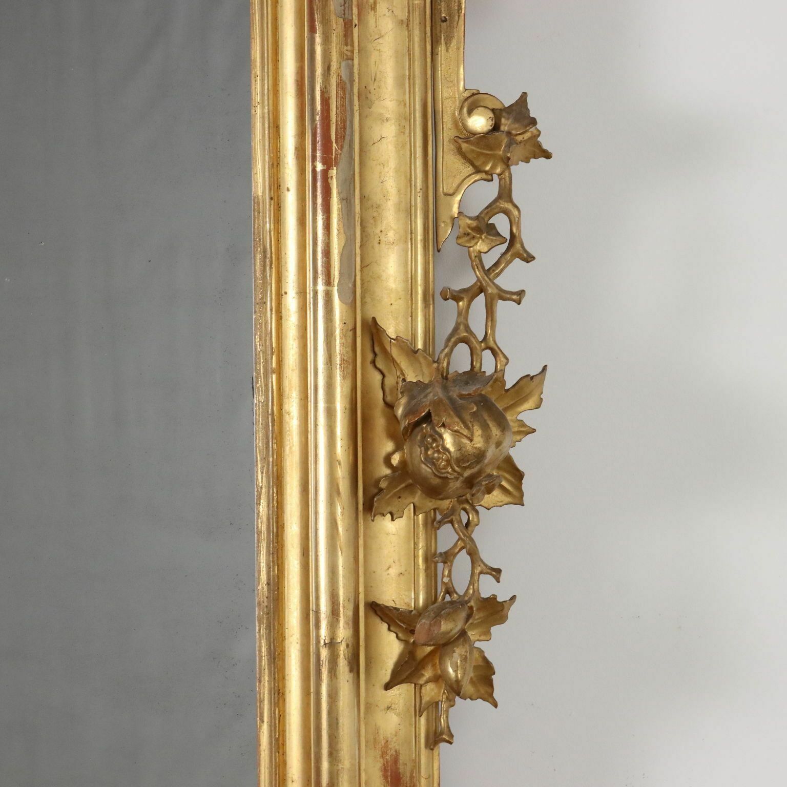 photo furniture Antique Mirror Umbertino Swiss Pine Italy XIX Century