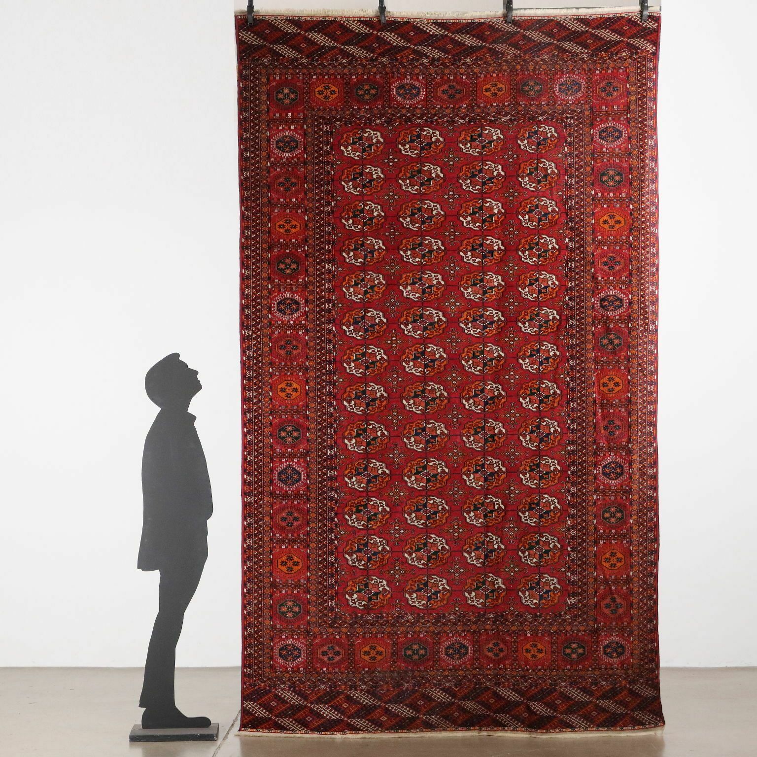 Antique Bukhara Carpet Wool Thin Knot Turkmenistan 131 X 79 In photo furniture