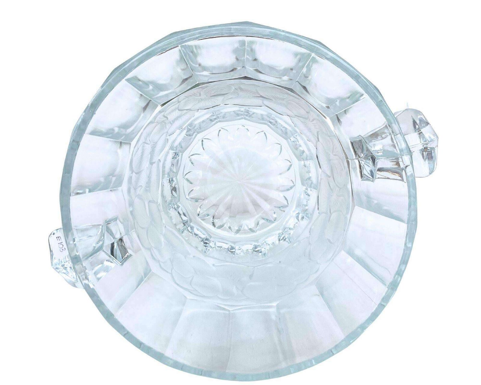 Franse Champagnekoeler | Grote Kristallen Flessenkoeler | Lalique Stijl photo for sale