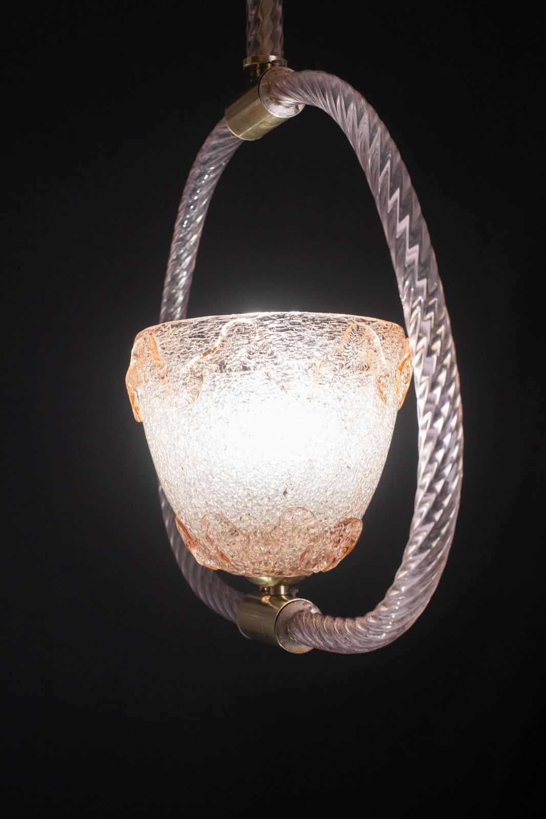 Extraordinary Pink Murano Glass Chandelier By Barovier & Toso, 1940s photo buy