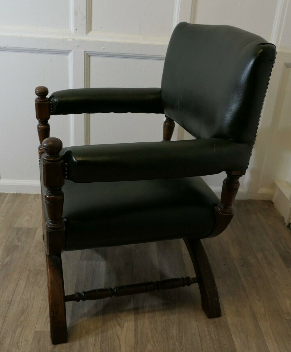 A Handsome Piece, 19th Century X Framed Desk Chair photo furniture