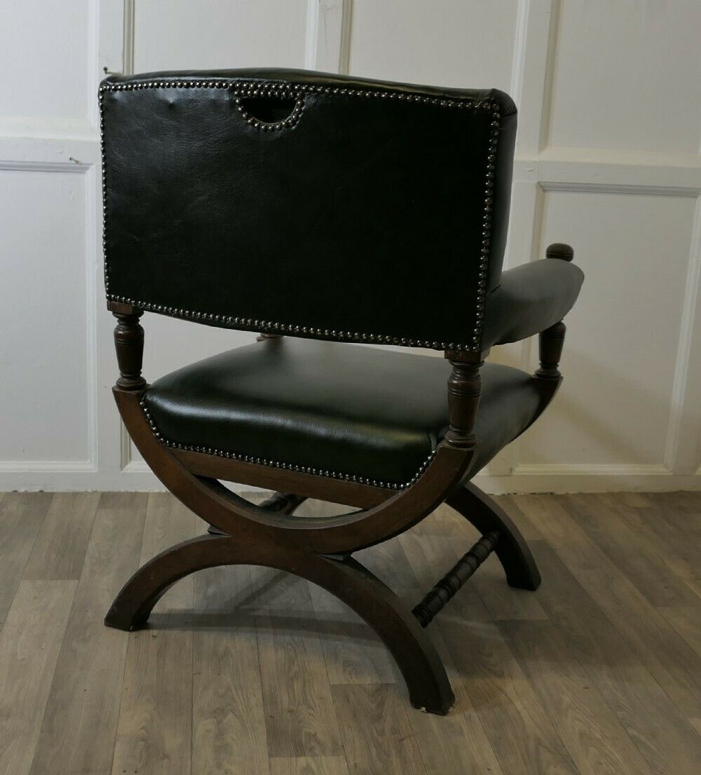 A Handsome Piece, 19th Century X Framed Desk Chair photo Furniture